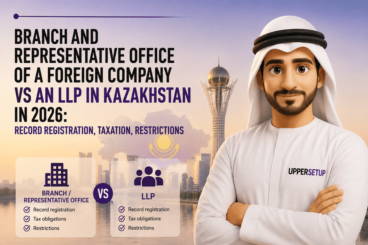 Branch and Representative Office of a Foreign Company vs an LLP in Kazakhstan in 2026: Record Registration, Taxation, Restrictions