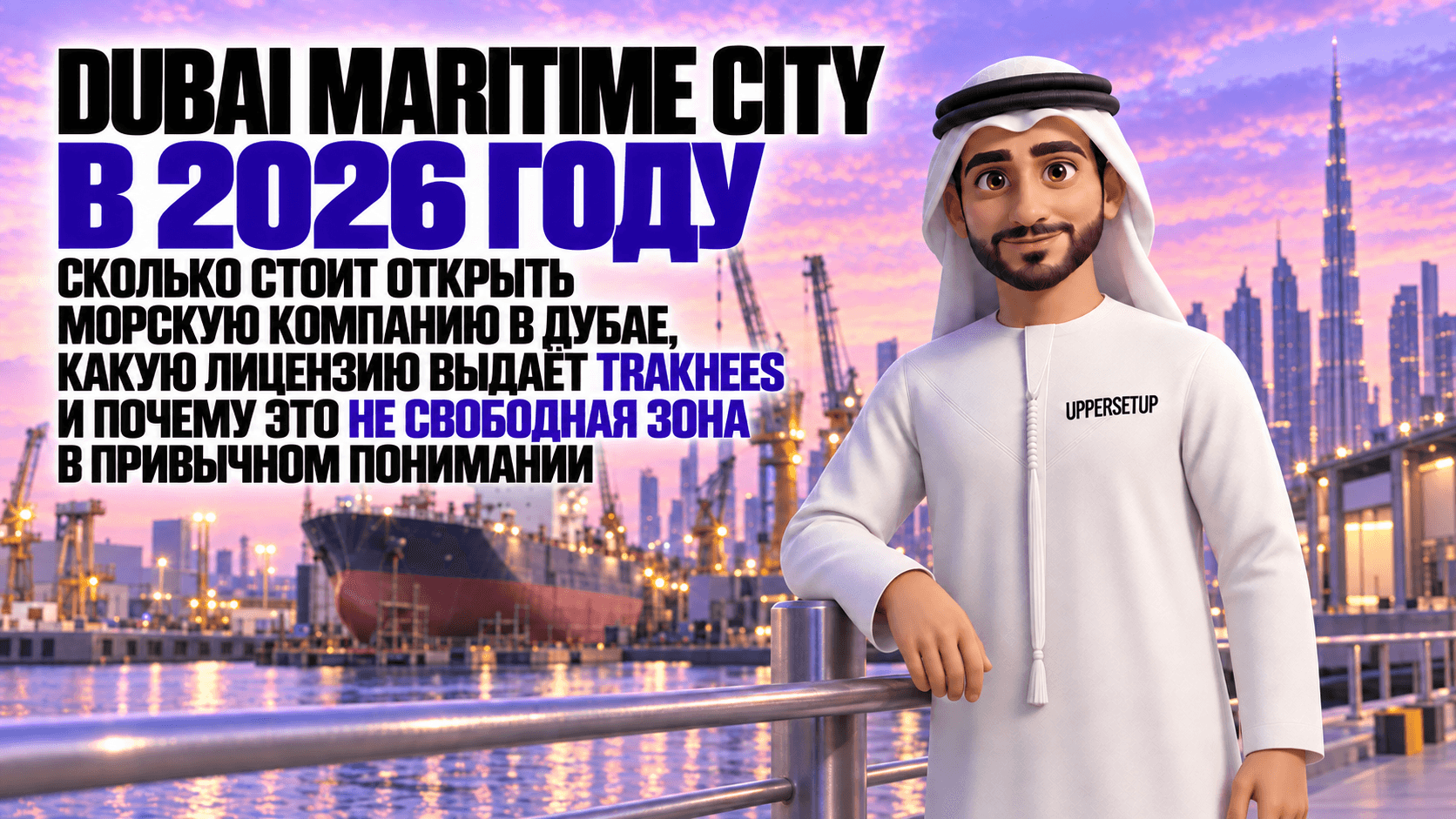 Dubai Maritime City в 2026 году: сколько стоит открыть морскую компанию в Дубае, какую лицензию выдаёт Trakhees и почему это не «свободная зона» в привычном смысле