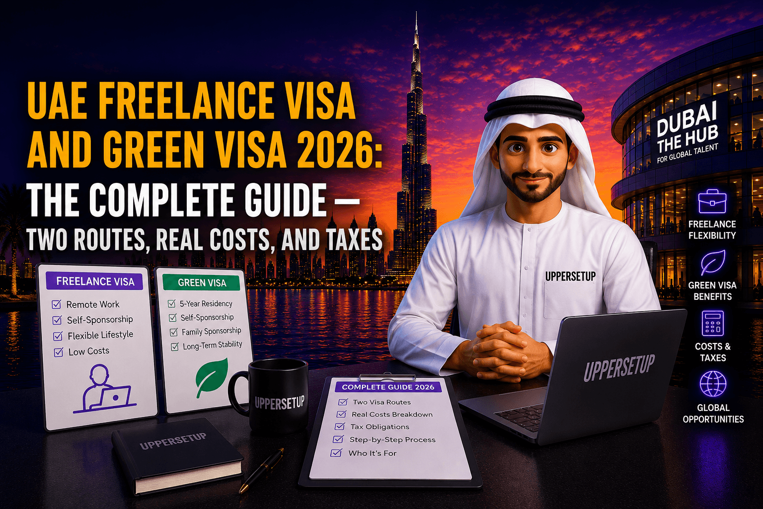 UAE Freelance Visa and Green Visa 2026: The Complete Guide — Two Routes, Real Costs, and Taxes