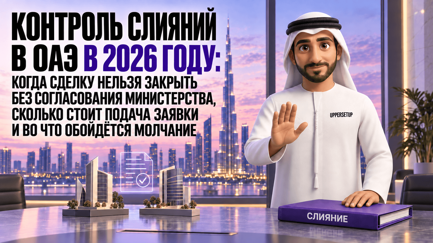 Контроль слияний в ОАЭ в 2026 году: когда сделку нельзя закрыть без разрешения министерства, во сколько обойдётся подача и что грозит за молчание
