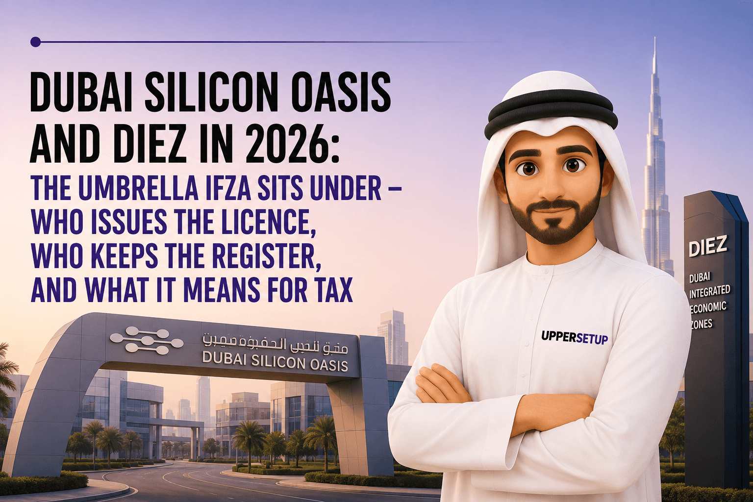 Dubai Silicon Oasis and DIEZ in 2026: the Umbrella IFZA Sits Under — Who Issues the Licence, Who Keeps the Register, and What It Means for Tax