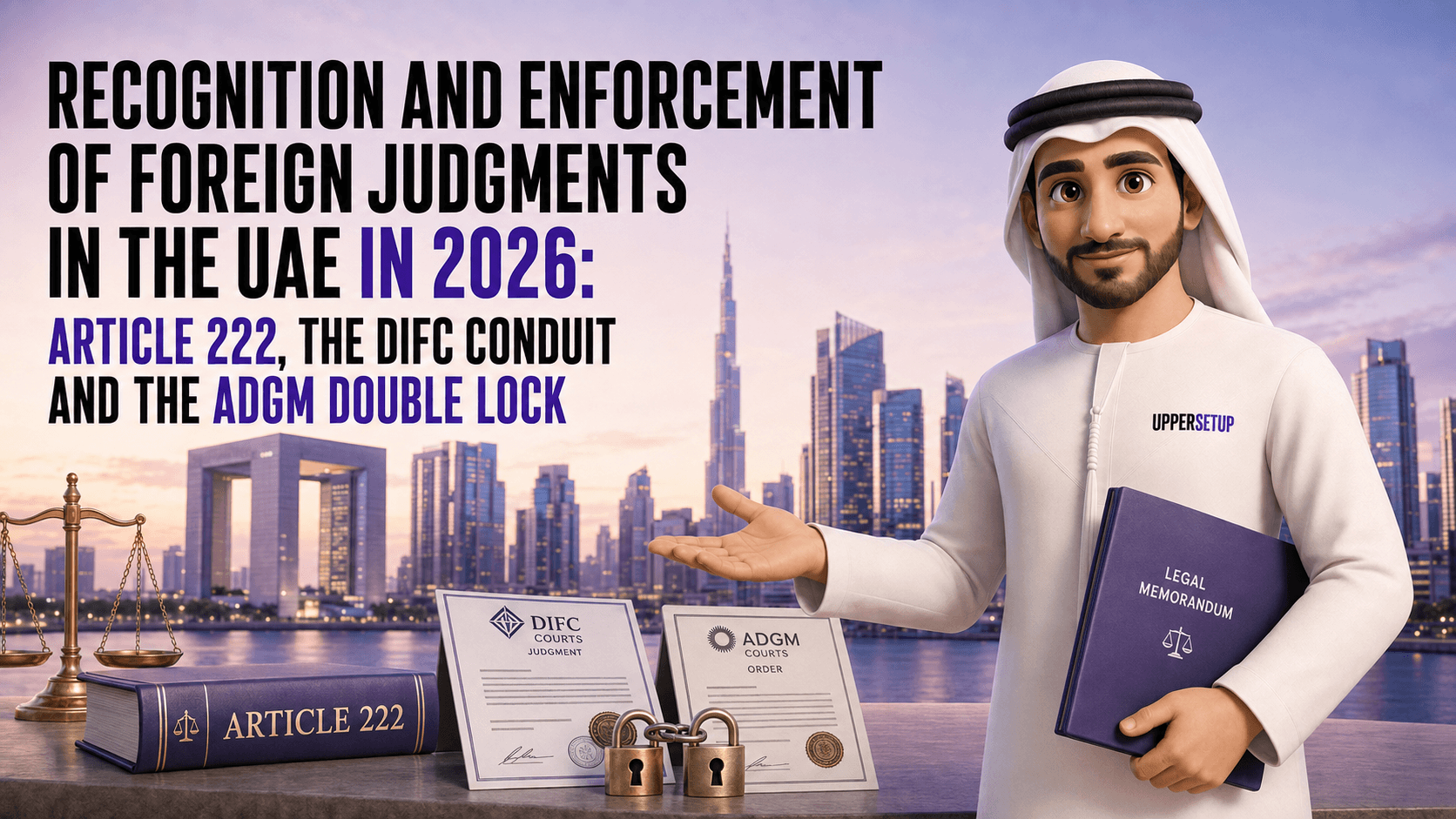 Recognition and enforcement of foreign judgments in the UAE in 2026: article 222, the DIFC conduit and the ADGM double lock