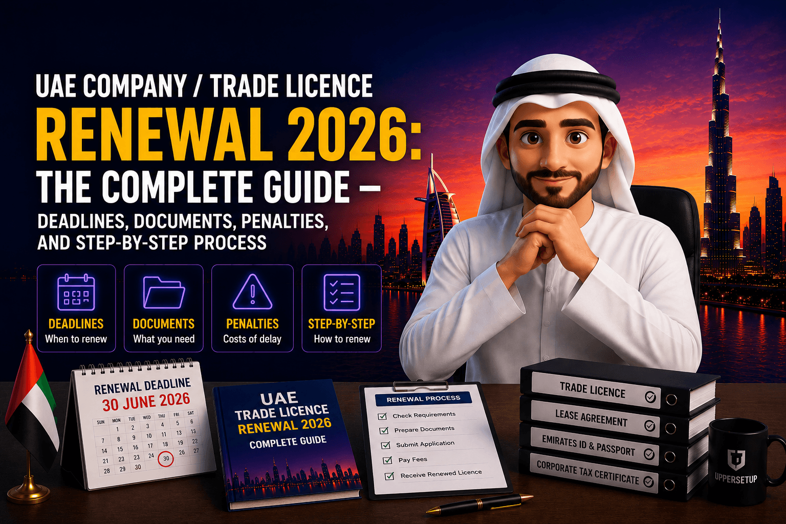 UAE Company / Trade Licence Renewal 2026: The Complete Guide — Deadlines, Documents, Penalties, and Step-by-Step Process