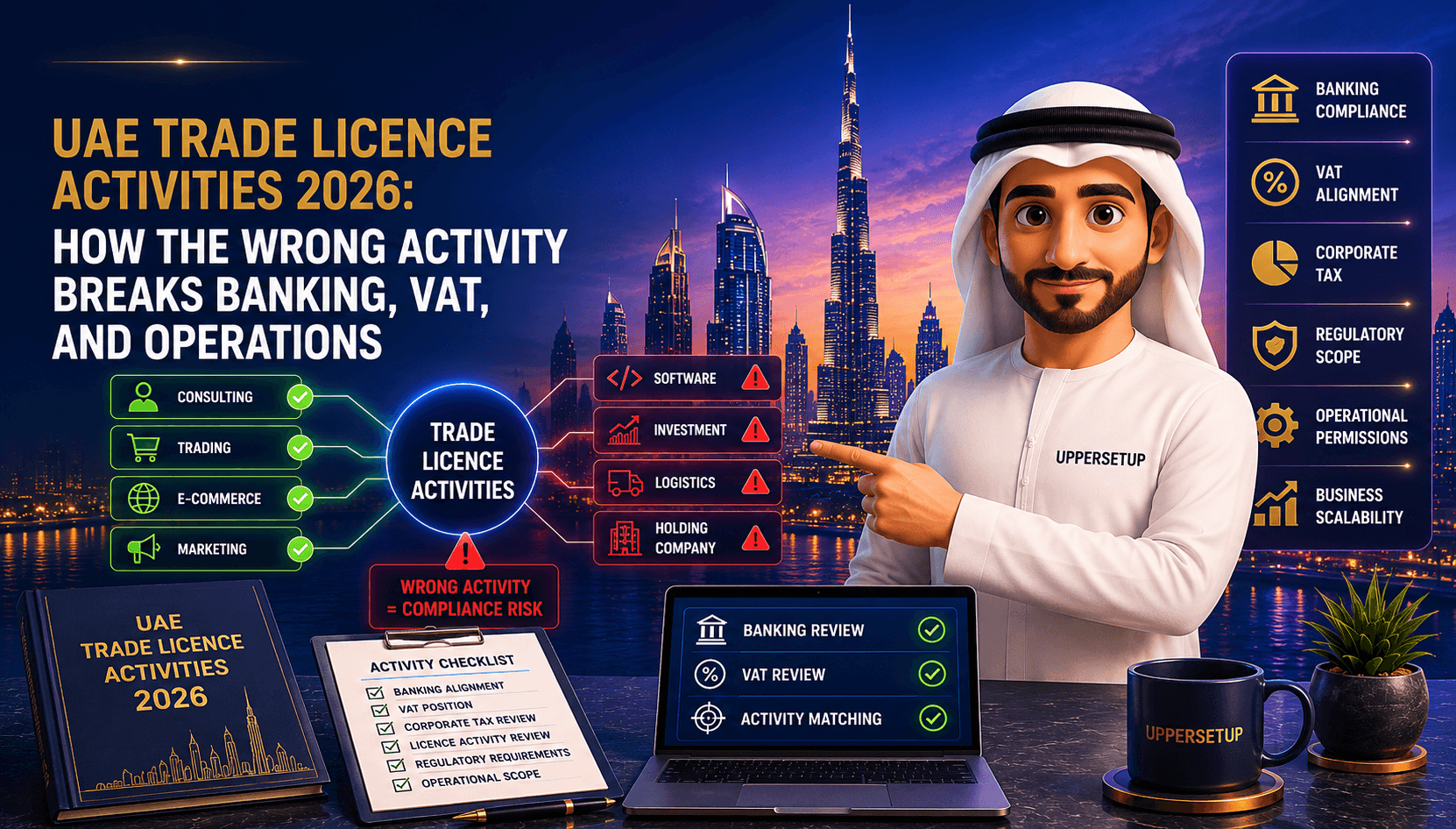 UAE Trade Licence Activities 2026: How the Wrong Activity Breaks Banking, VAT, and Operations