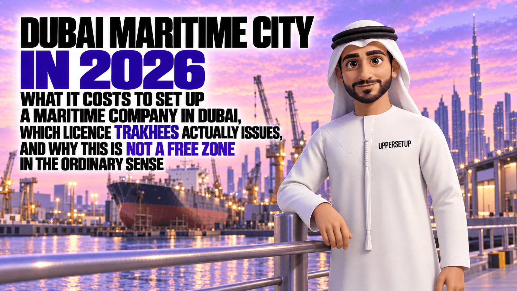 Dubai Maritime City in 2026: what it costs to set up a maritime company in Dubai, which licence Trakhees actually issues, and why this is not a free zone in the ordinary sense