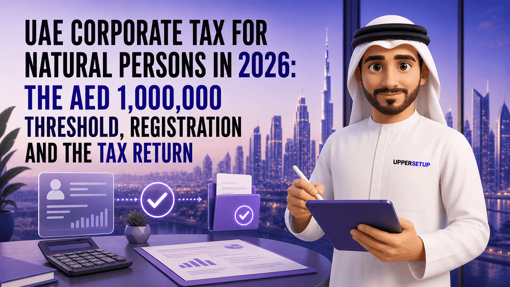 UAE Corporate Tax for Natural Persons in 2026: the AED 1,000,000 Threshold, Registration and the Tax Return